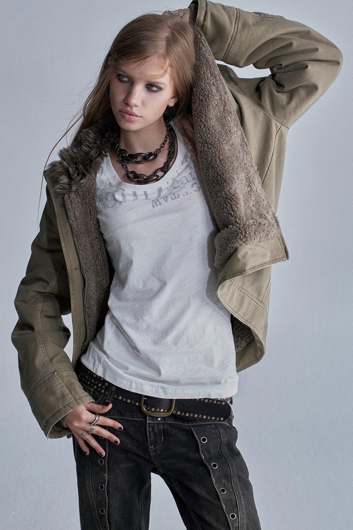 Reversible Seamed Metal Button Jacket