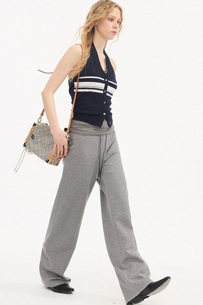 High-Waisted Slim Pants
