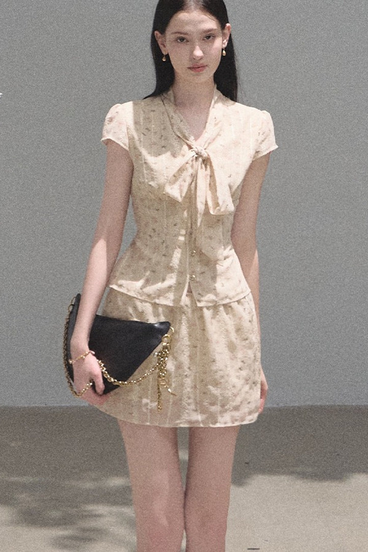 Horse Chestnut Floral Top and Skirt Set