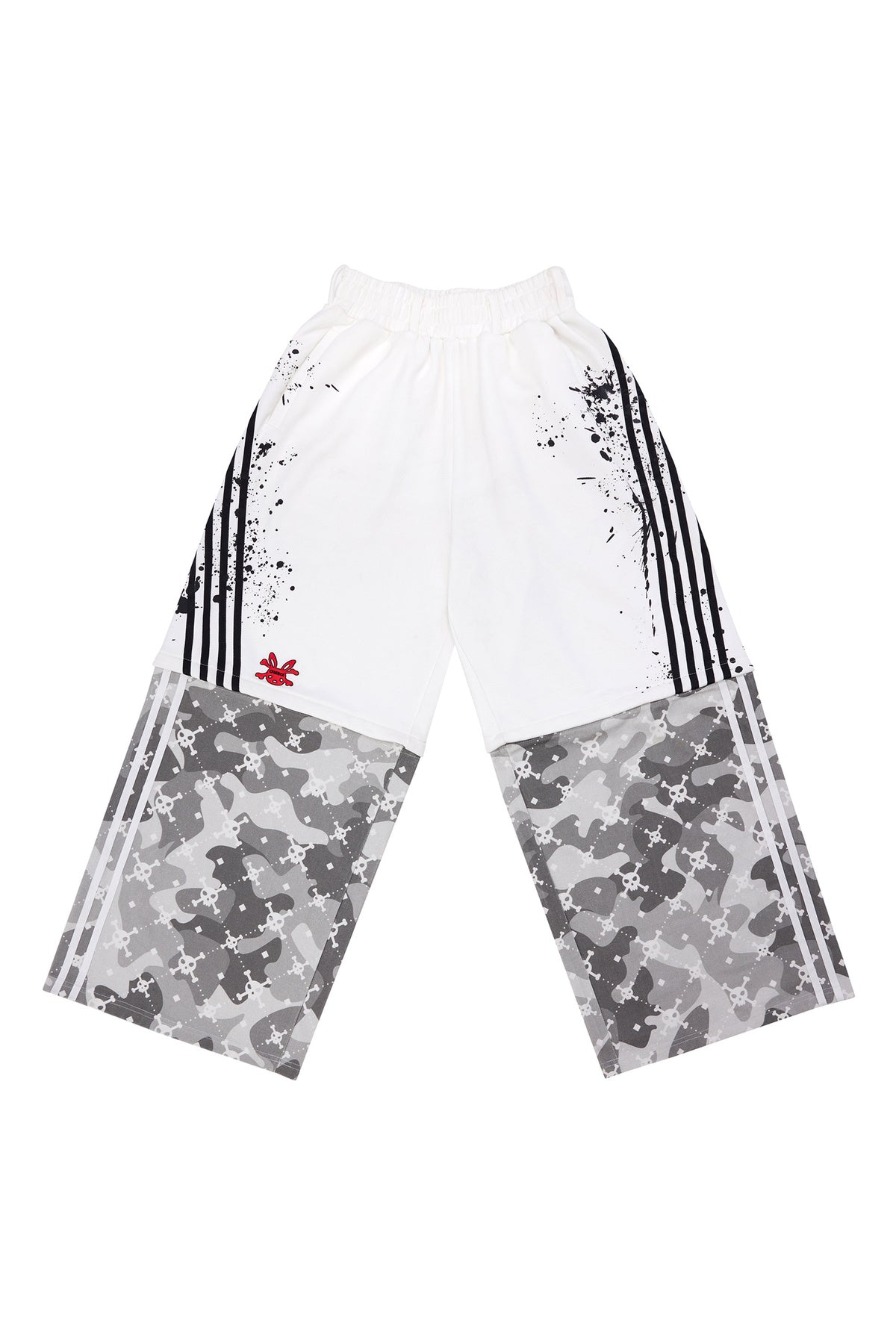 Skull Print Detachable Sweatpants