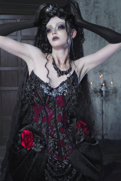 Gothic Velvet Fishbone Corset Set-Up