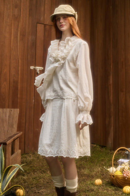Tencel Cotton Lace Embroidery Set-Up