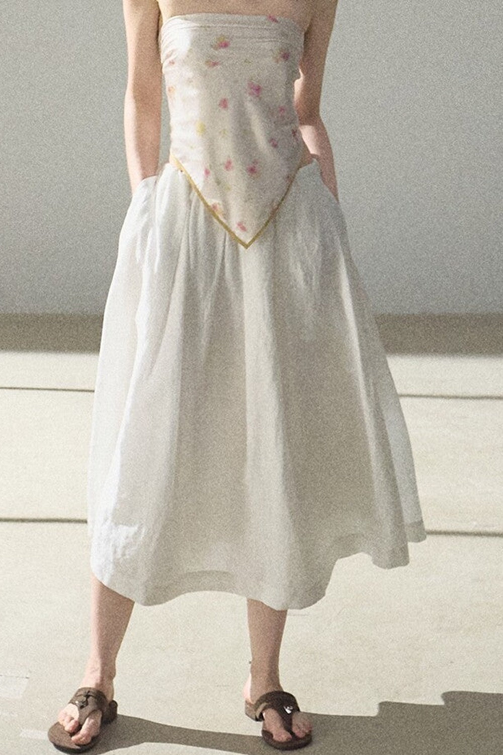 Lyocell Linen Texture A-Line Skirt
