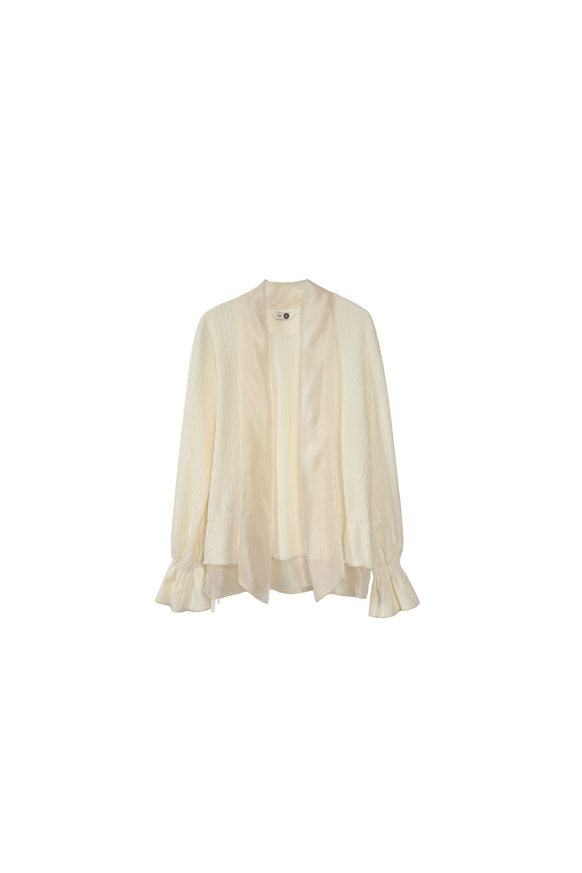Moonlight Waterfall Long-Sleeve Ribbon Top and Skirt Set-Up