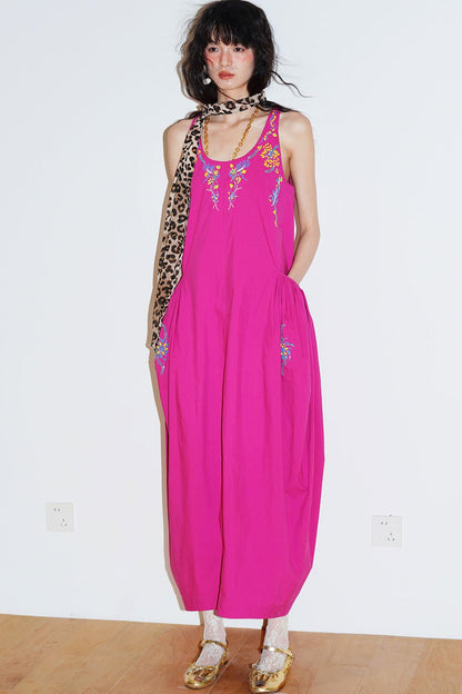 Heavy Beaded Cotton Dress