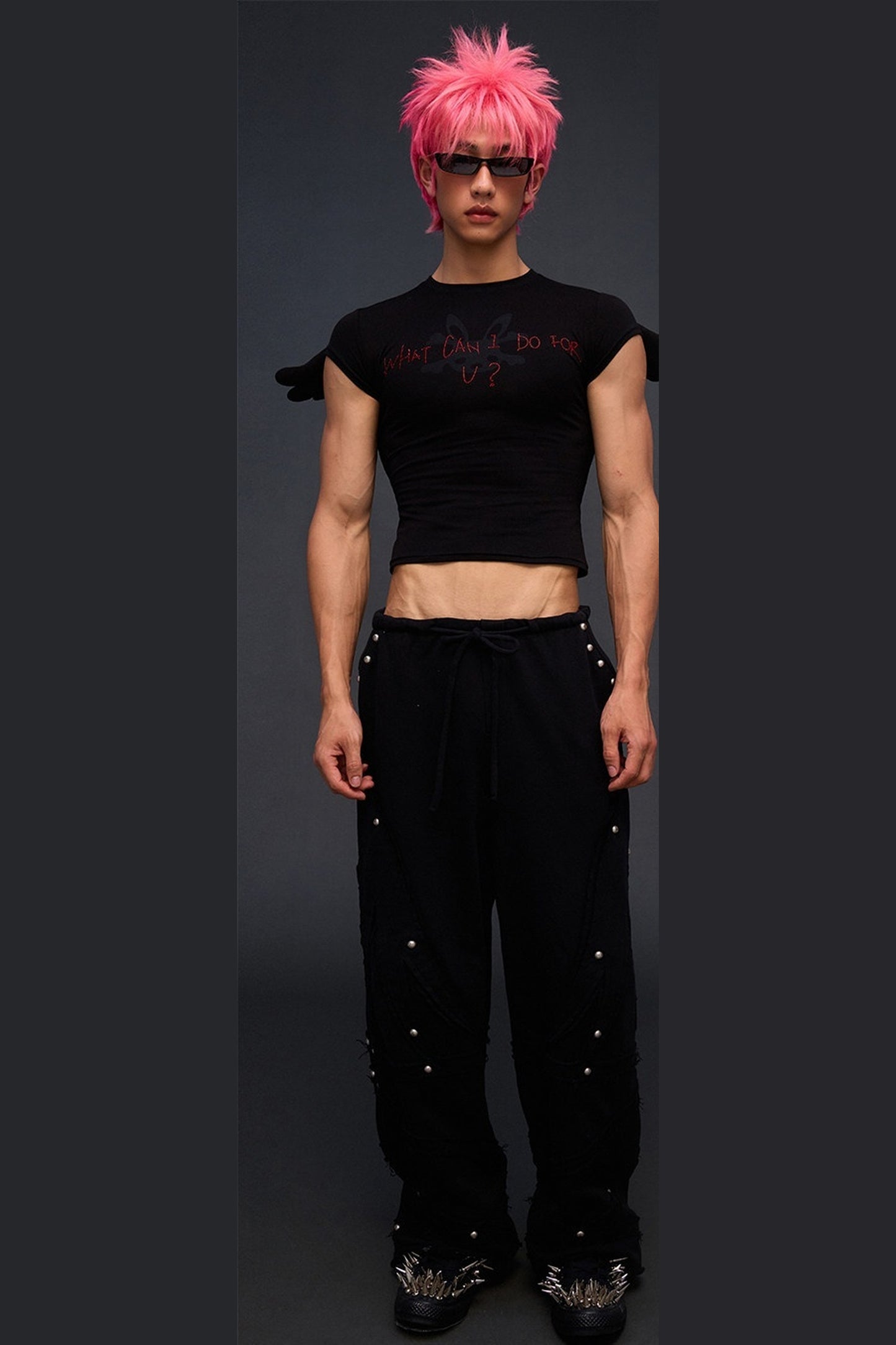 Hot-Stitched Angel Wings Blouse