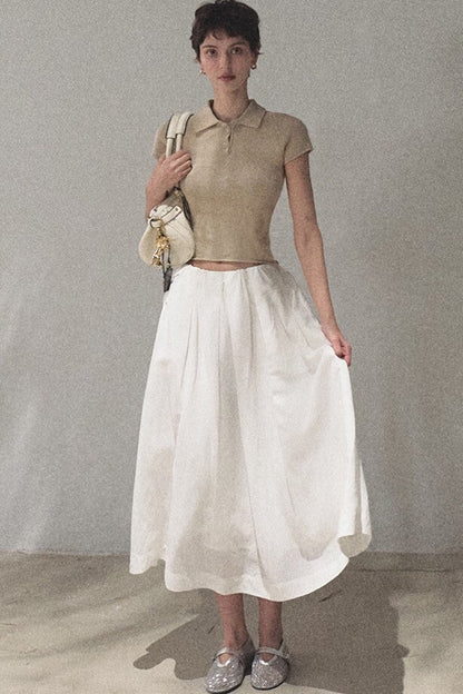 Old Money Linen Polo Top
