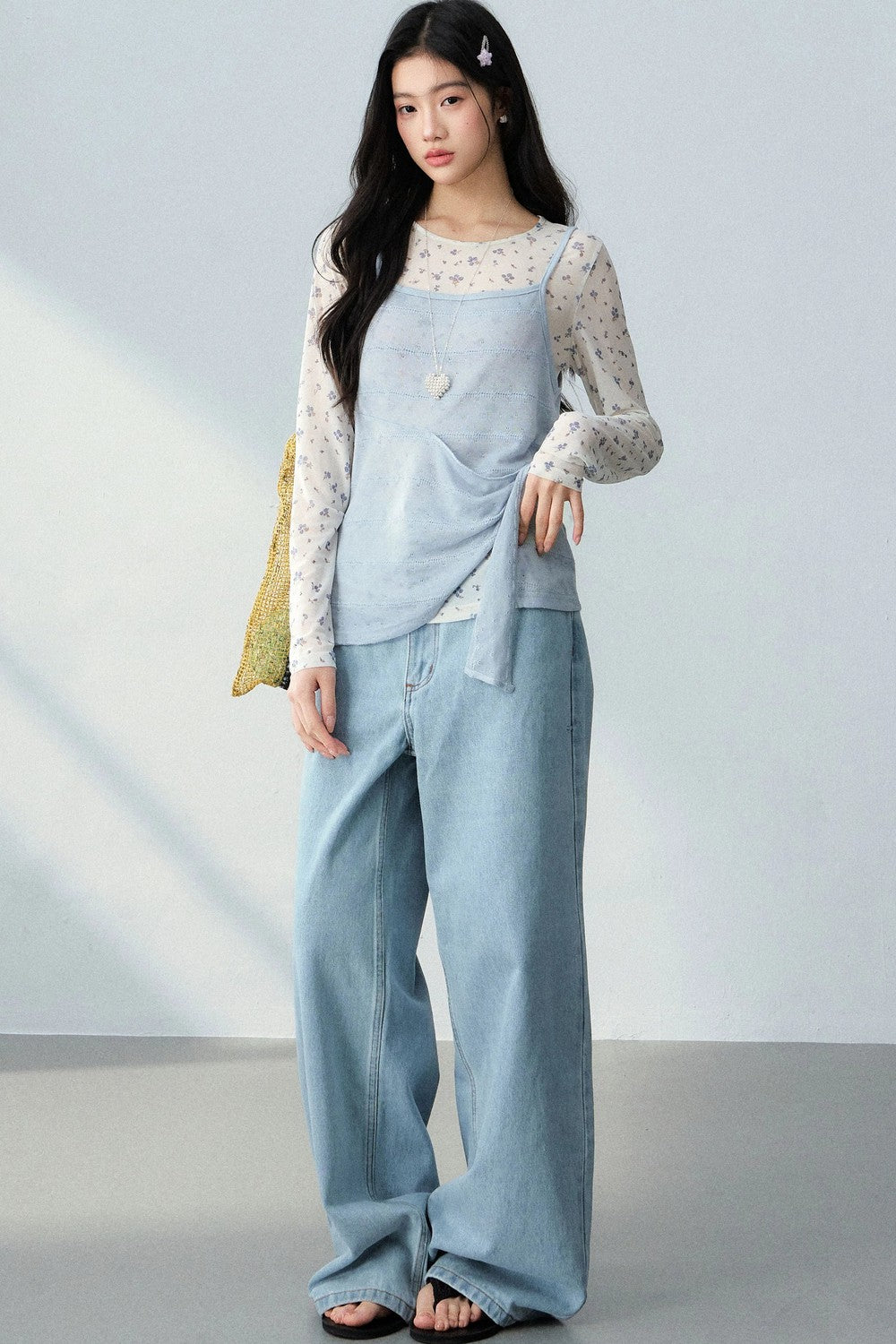 Floral Star Mesh Top Set