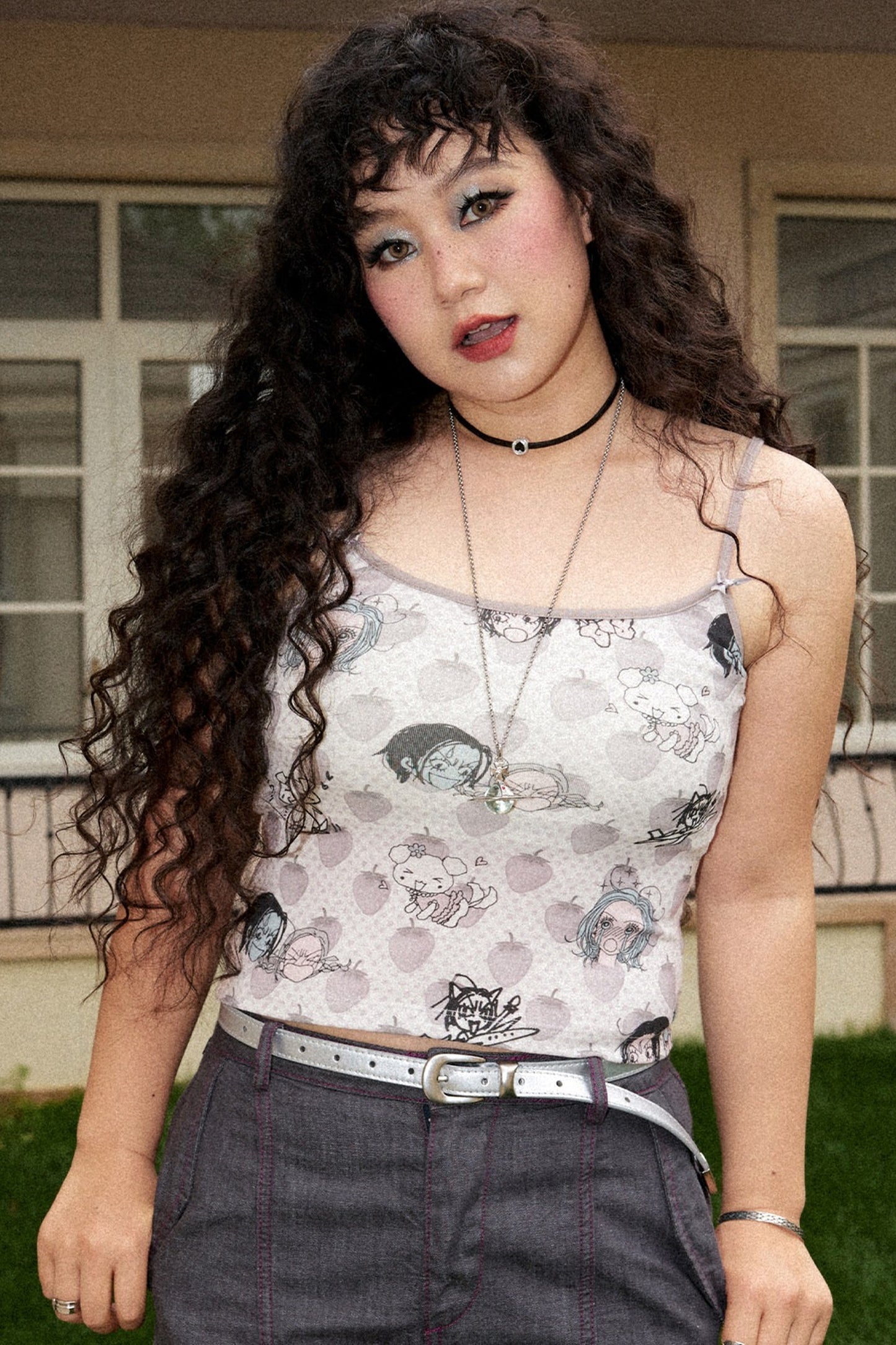 Strawberry Floral Camisole Top