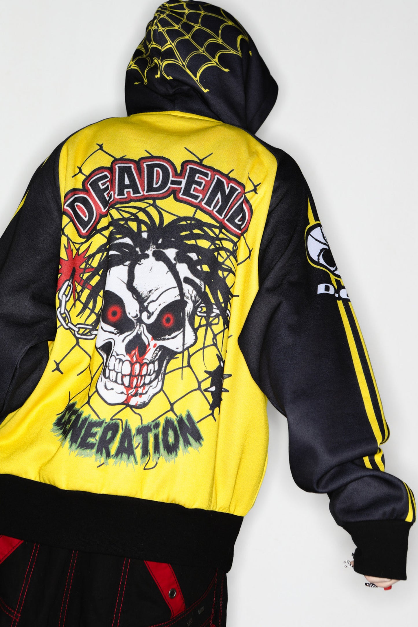 Skeleton Ribcage Hooded Zipper Jacket
