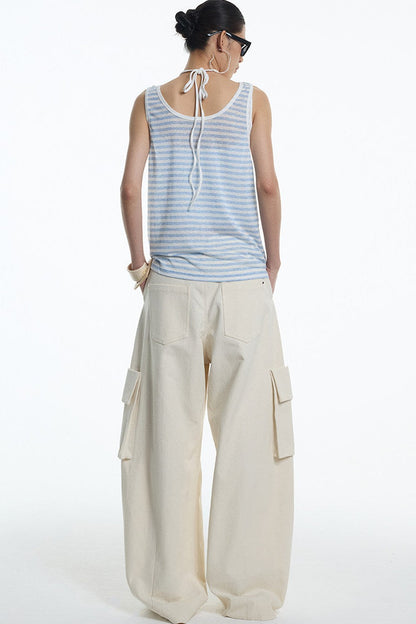 Nautical Striped Lyocell Tank Top