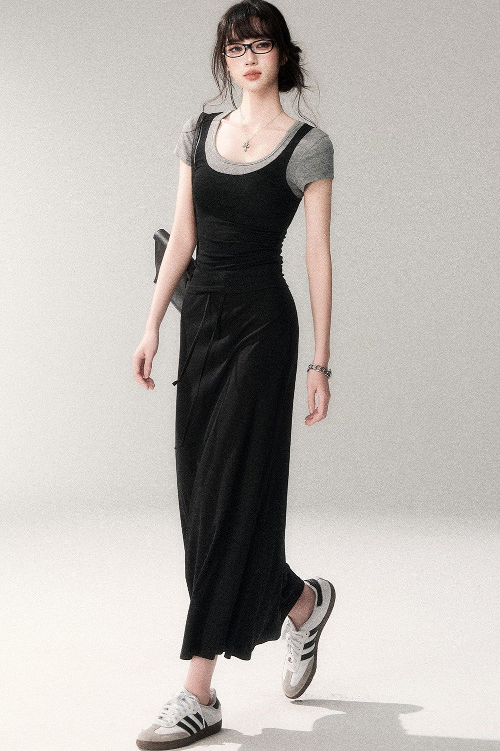 Gonna in maglia di lana e Tencel