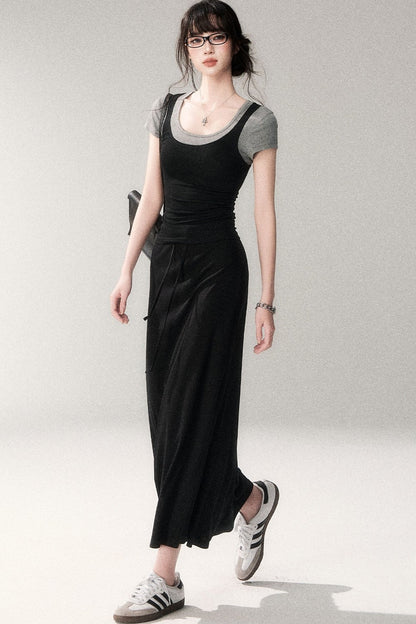 Gonna in maglia di lana e Tencel
