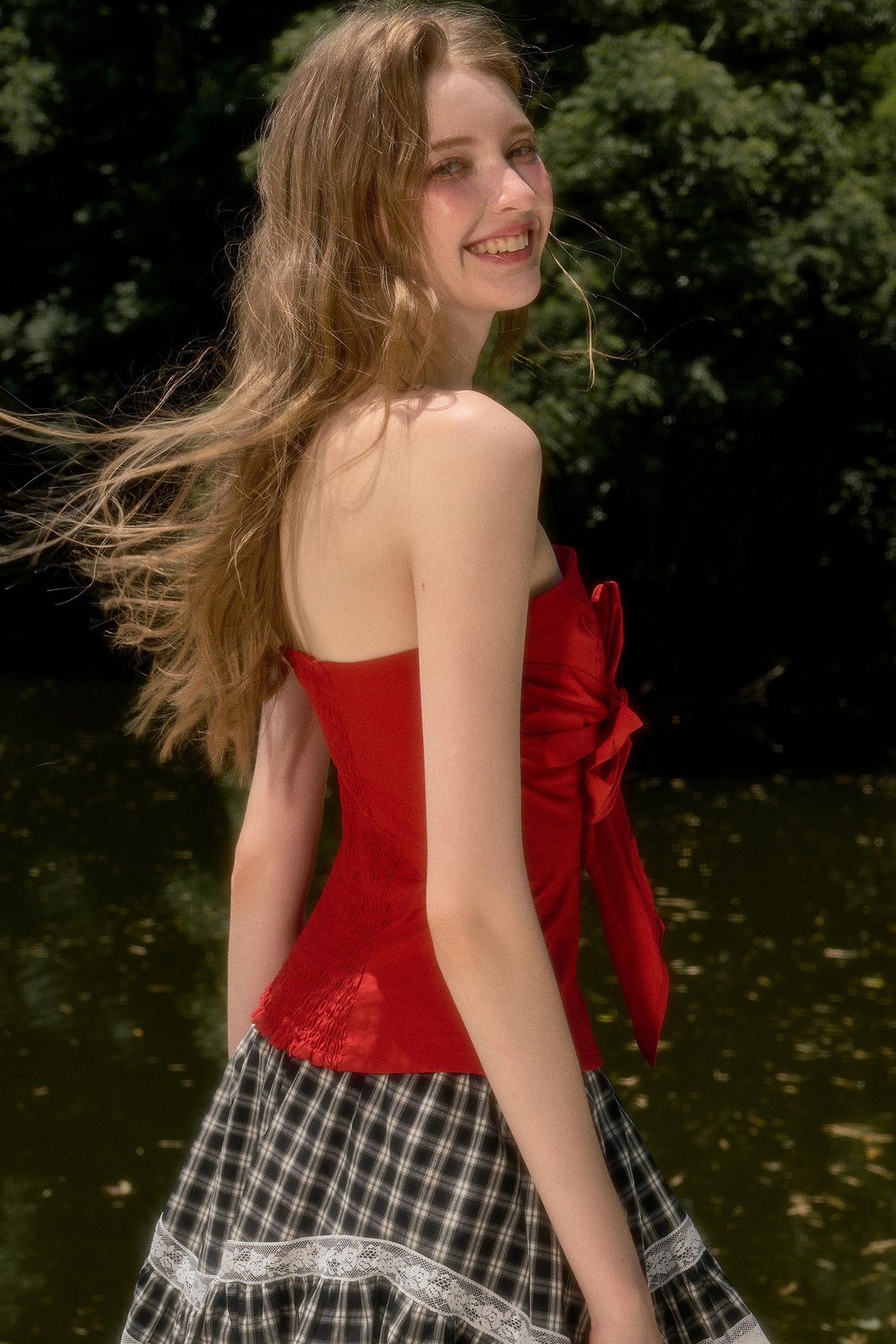 Bowknot Cotton Tube Top