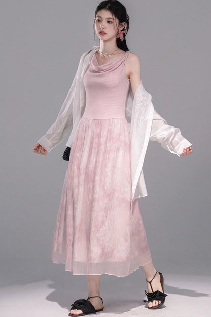 Aqua Pink Knitted Dress
