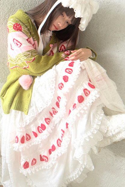 Strawberry Matcha Fair Isle Cardigan