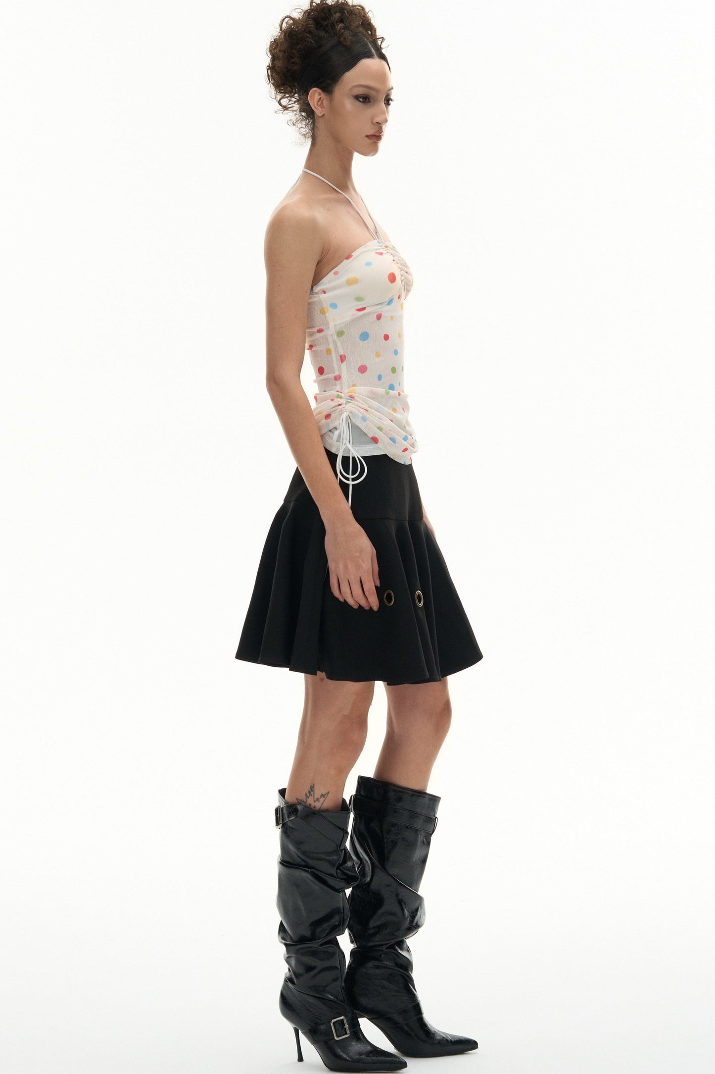 Dopamine Polka Dot Mesh Camisole