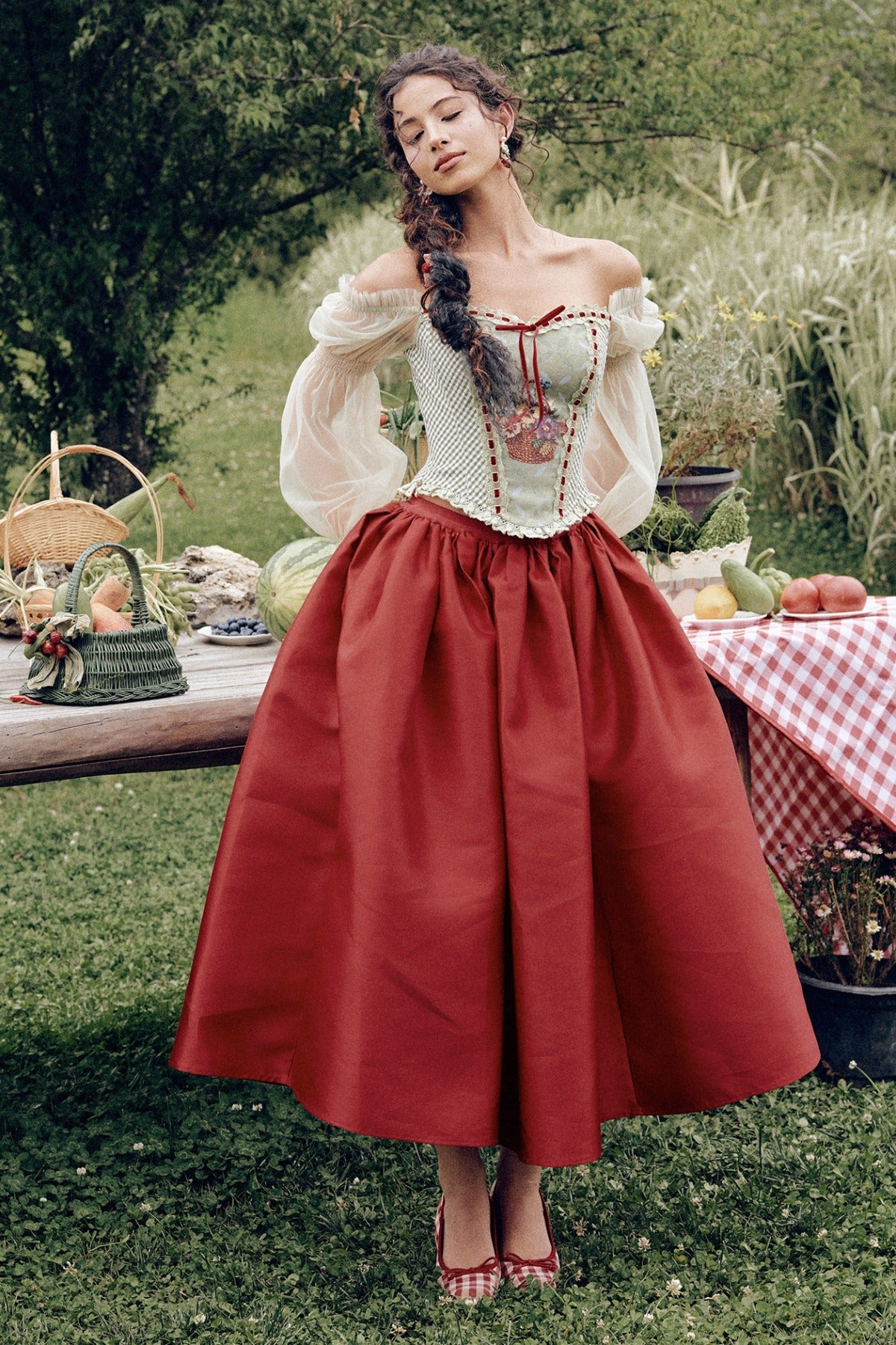 Berry Basket Floral Bra And Short Dress Set-Up