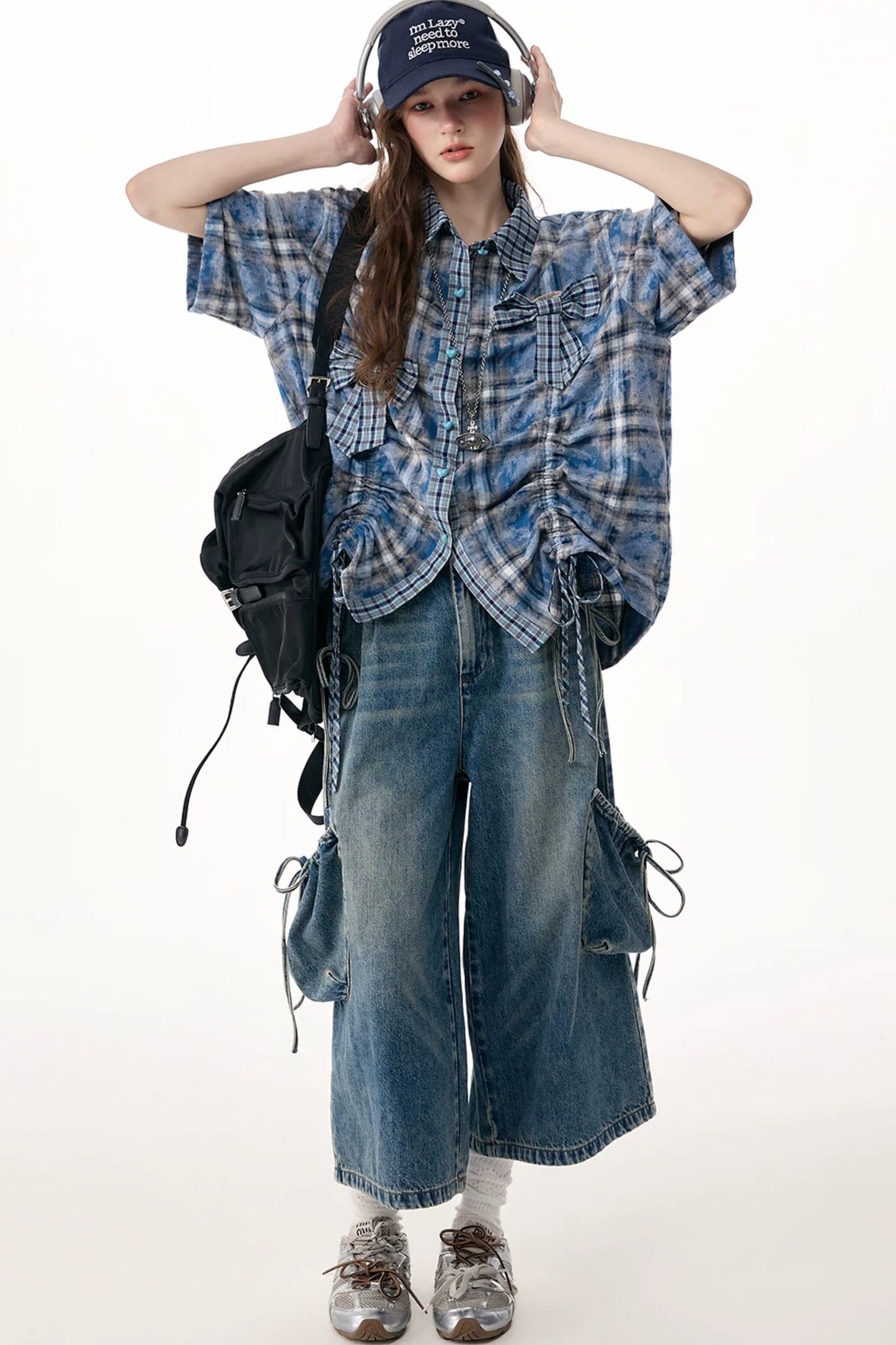 Blue Plaid Short Sleeve Shirt