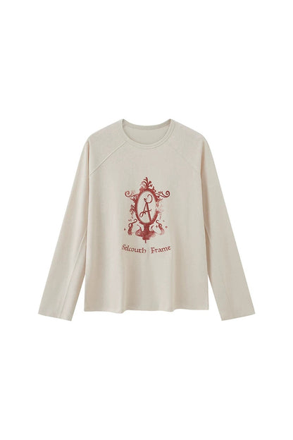 Retro Magic Mirror Patch Embroidery Tee