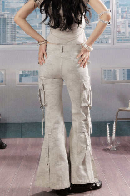 Pantaloni cargo svasati leggeri