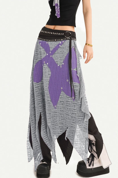 Set aus Camisole mit Schleifenprint und Strickrock