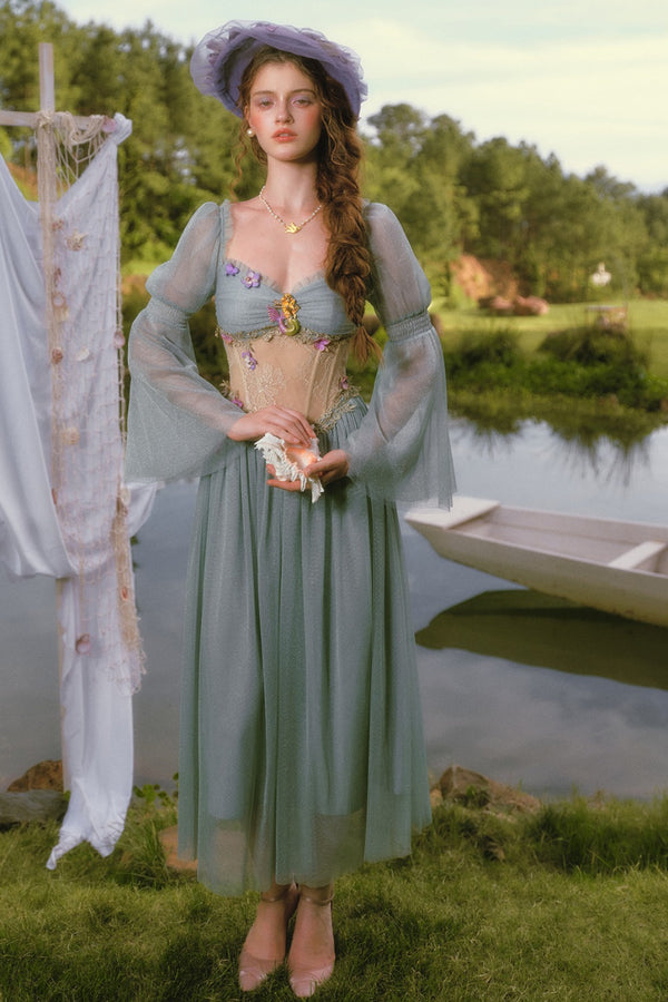 Mermaid Lace Long Sleeve Dress