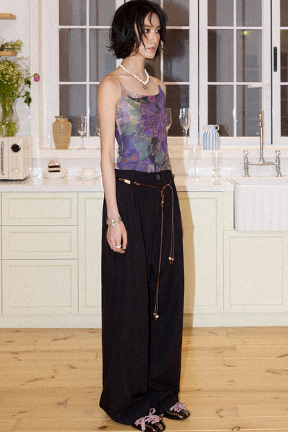 Lyocell Linen Beaded Pants