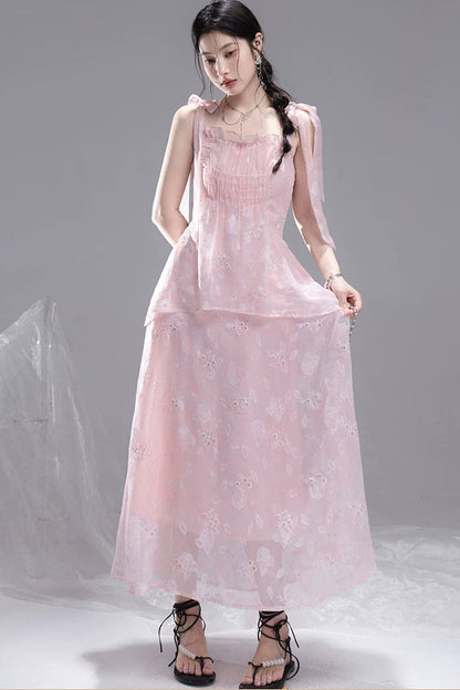 Pudernebel-Trägerkleid