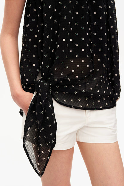 Woven Polka Dot Halter Top