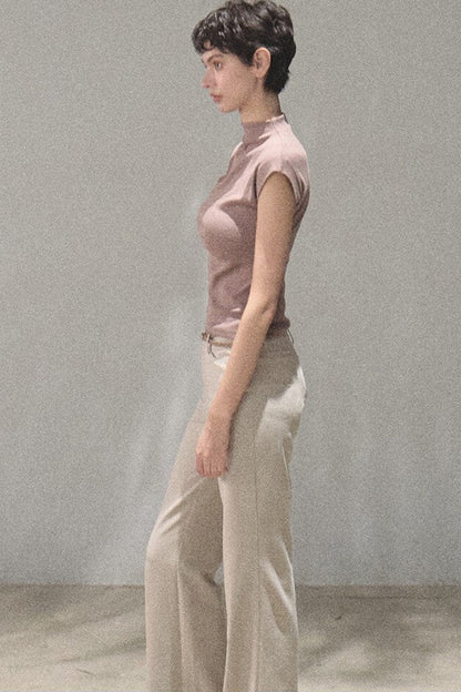 Lyocell Draped Flared Pants
