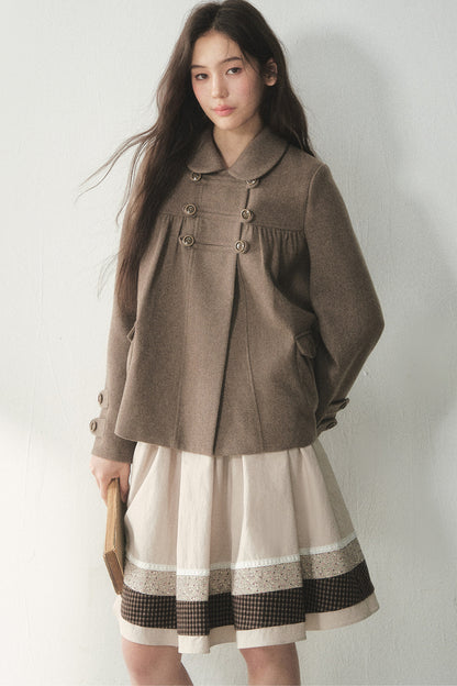 Chestnut Latte Napoleon Wool Coat