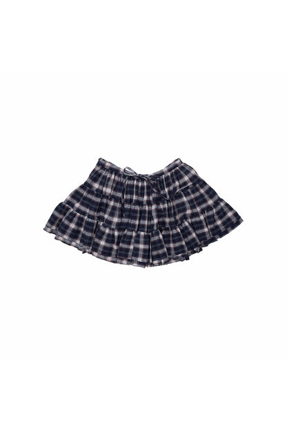 Plaid Shirt and Tiered Skirt Set-Up