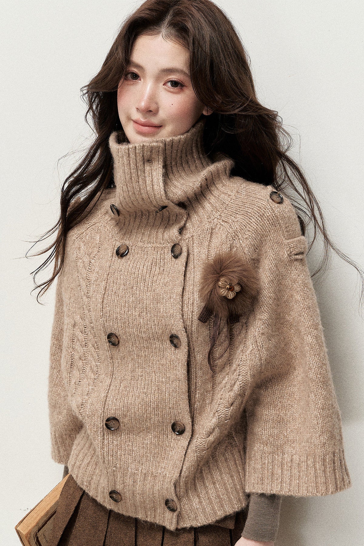 Double-Breasted Knit Jacket