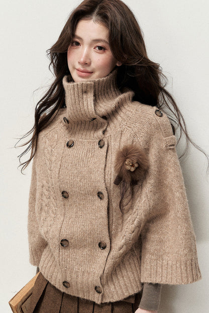 Double-Breasted Knit Jacket