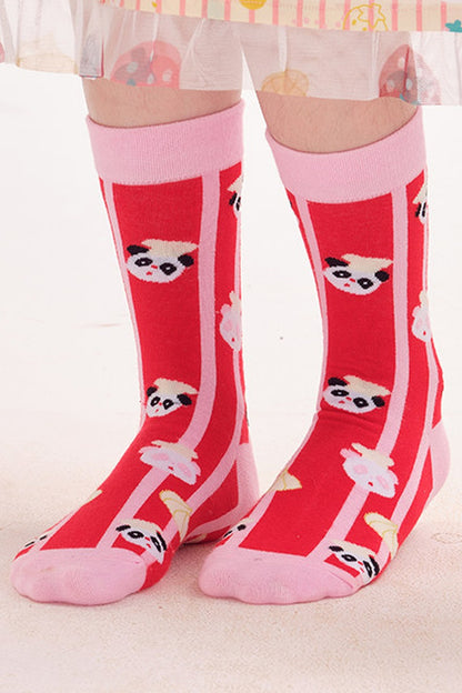 And Strawberry Knitted Mid-Calf Socks