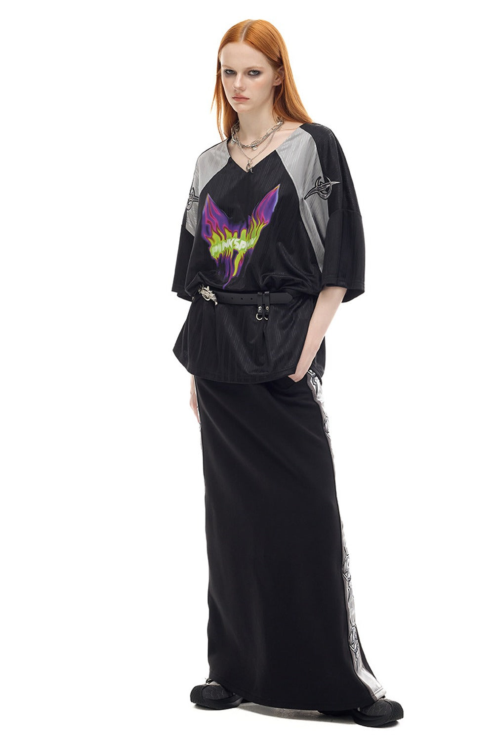 Y2K A-Line Midi Skirt
