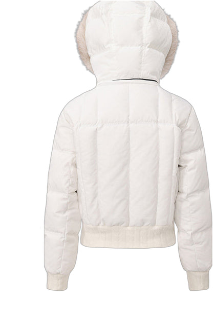 Short Fur Hooded Down Jacket