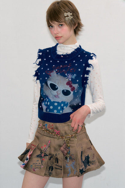 Starry Sky Cat Print Vest