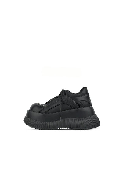 Gothic Lace-Up Platform Leather Shoes
