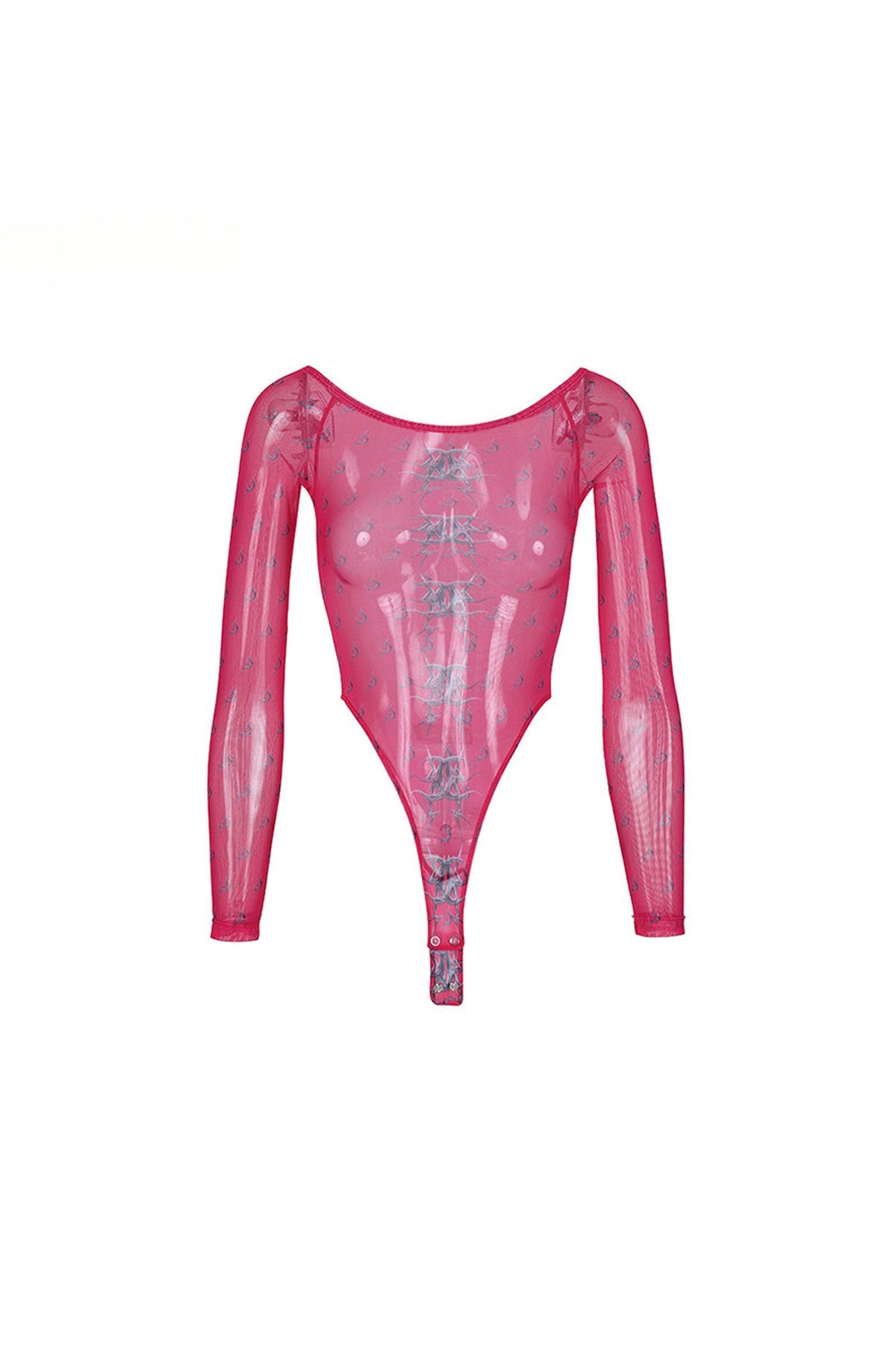 Y2K Punk See-Through Mesh Base Layer