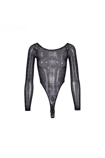 Y2K Punk See-Through Mesh Base Layer