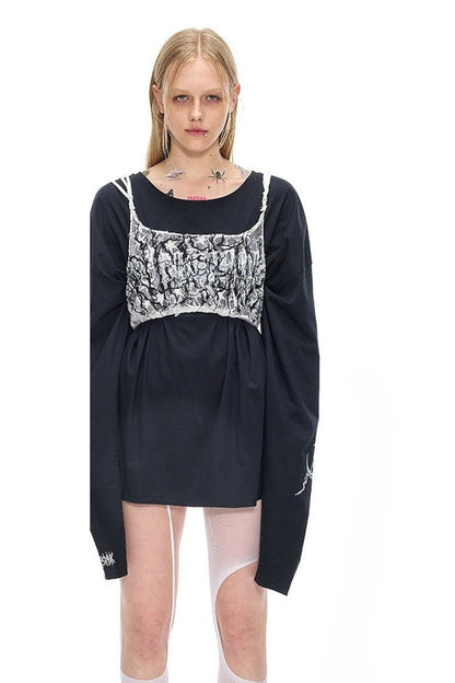 Thorn Punk Lace Tube Top
