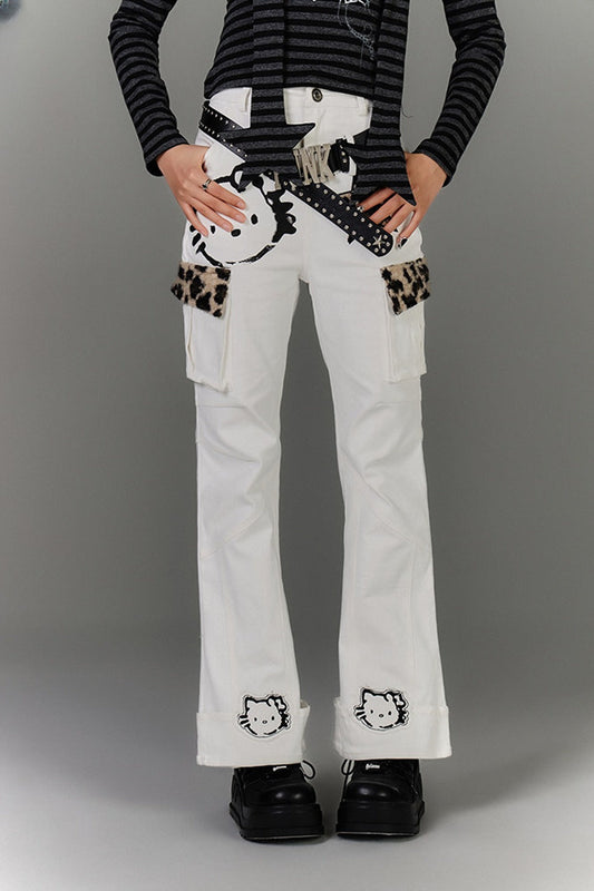 KT Cat High-Waisted Flared Pants