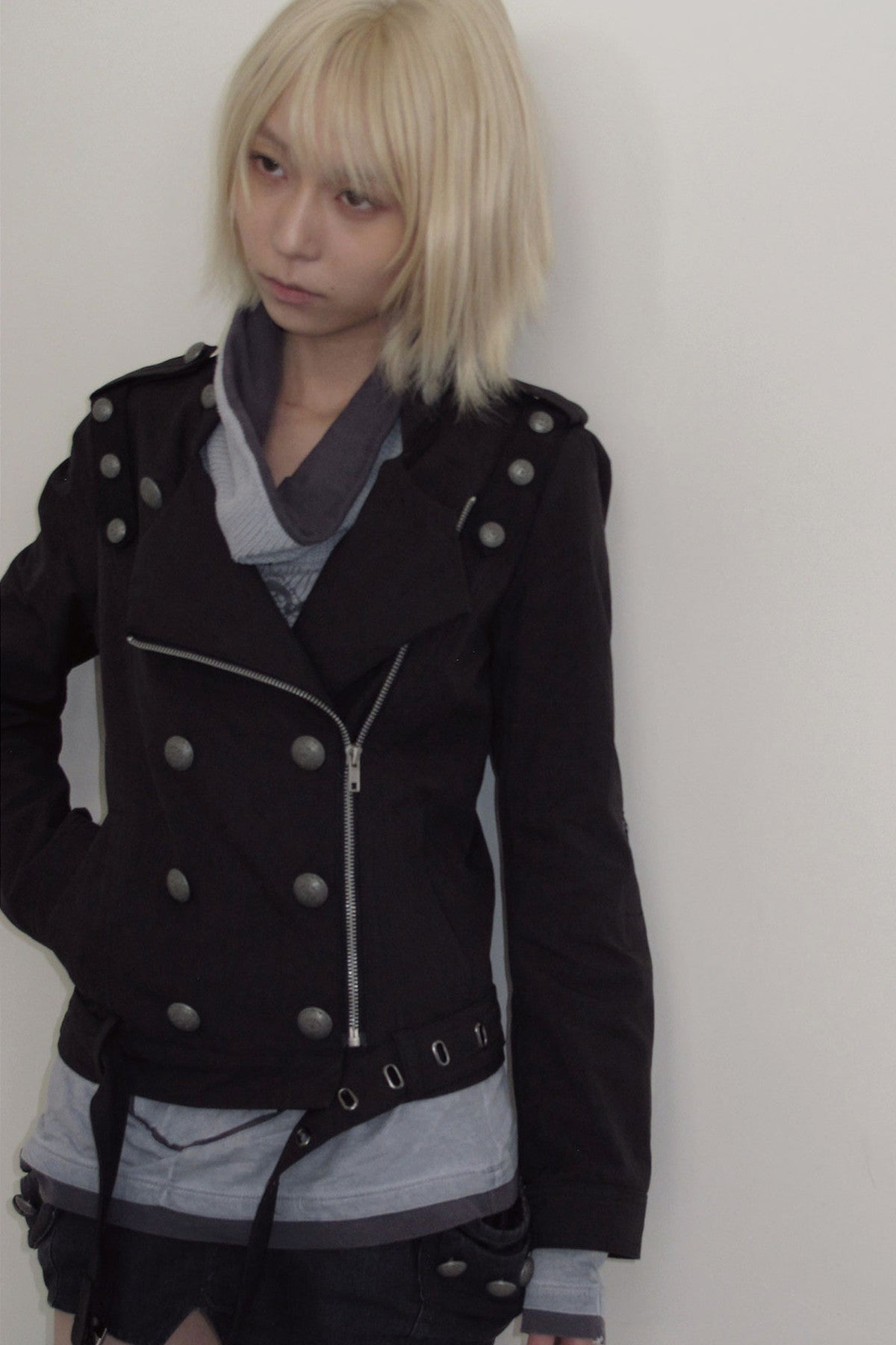 Military Style Double-Breasted Jacket