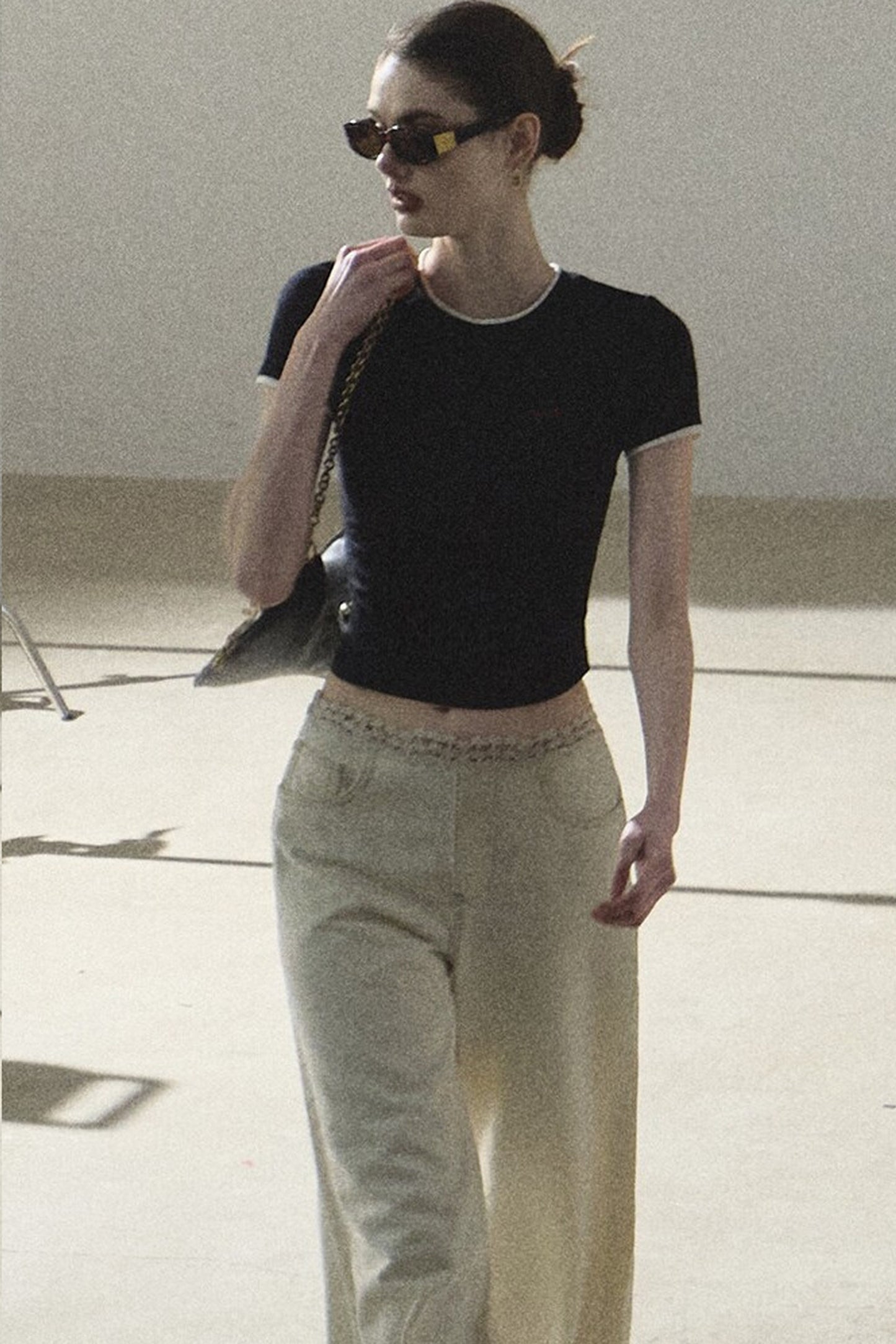 Color-Block Embroidered Summer Top