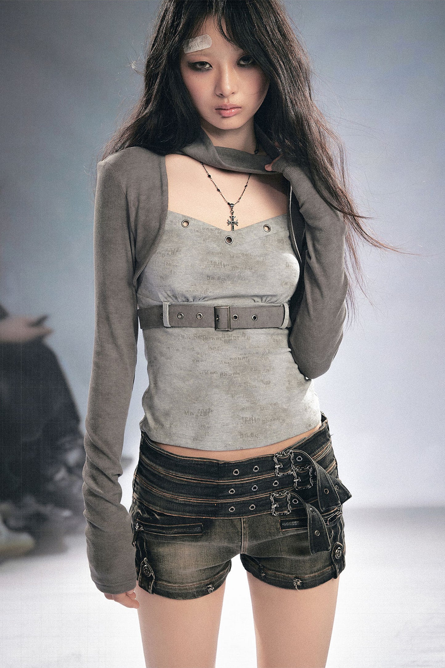 Layered Tie-Dye Knit Top