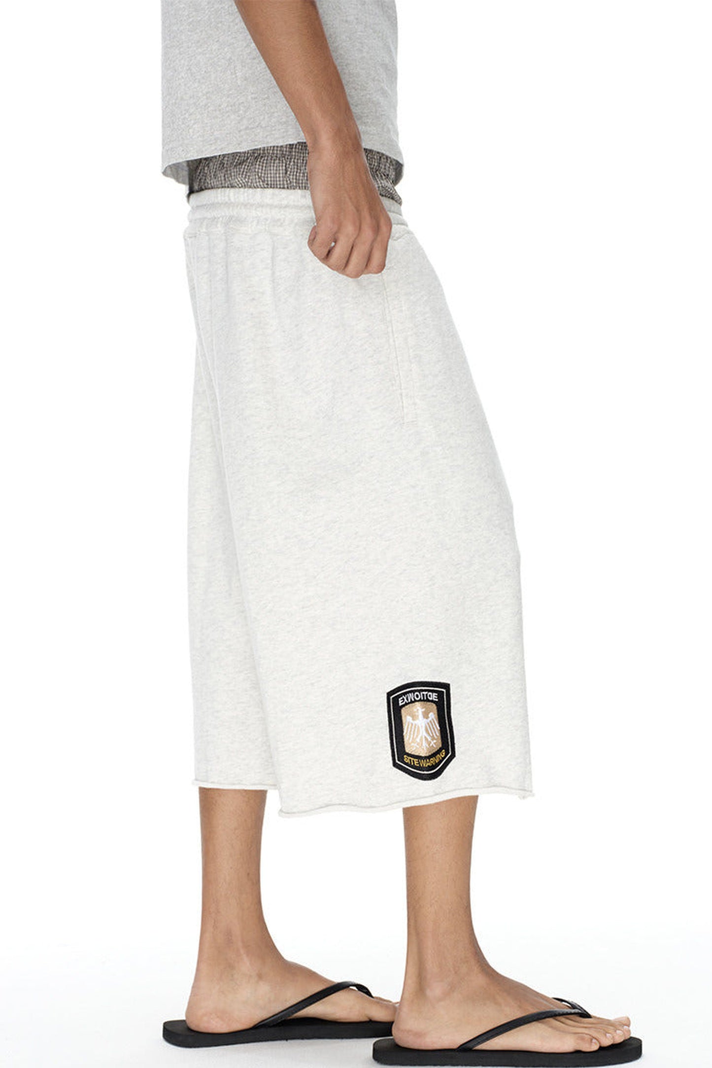 Double-Waist Plaid Patchwork Sweatpants