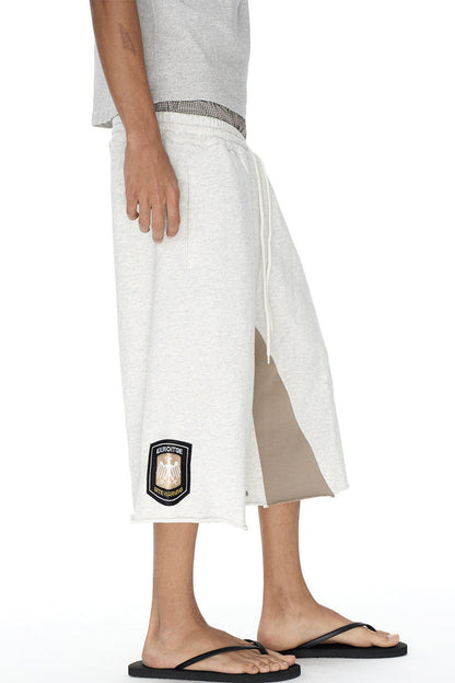 Double-Waist Plaid Patchwork Sweatpants