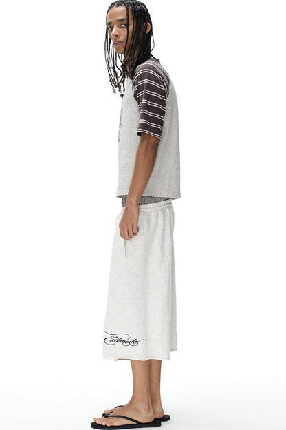 Double-Waist Plaid Patchwork Sweatpants